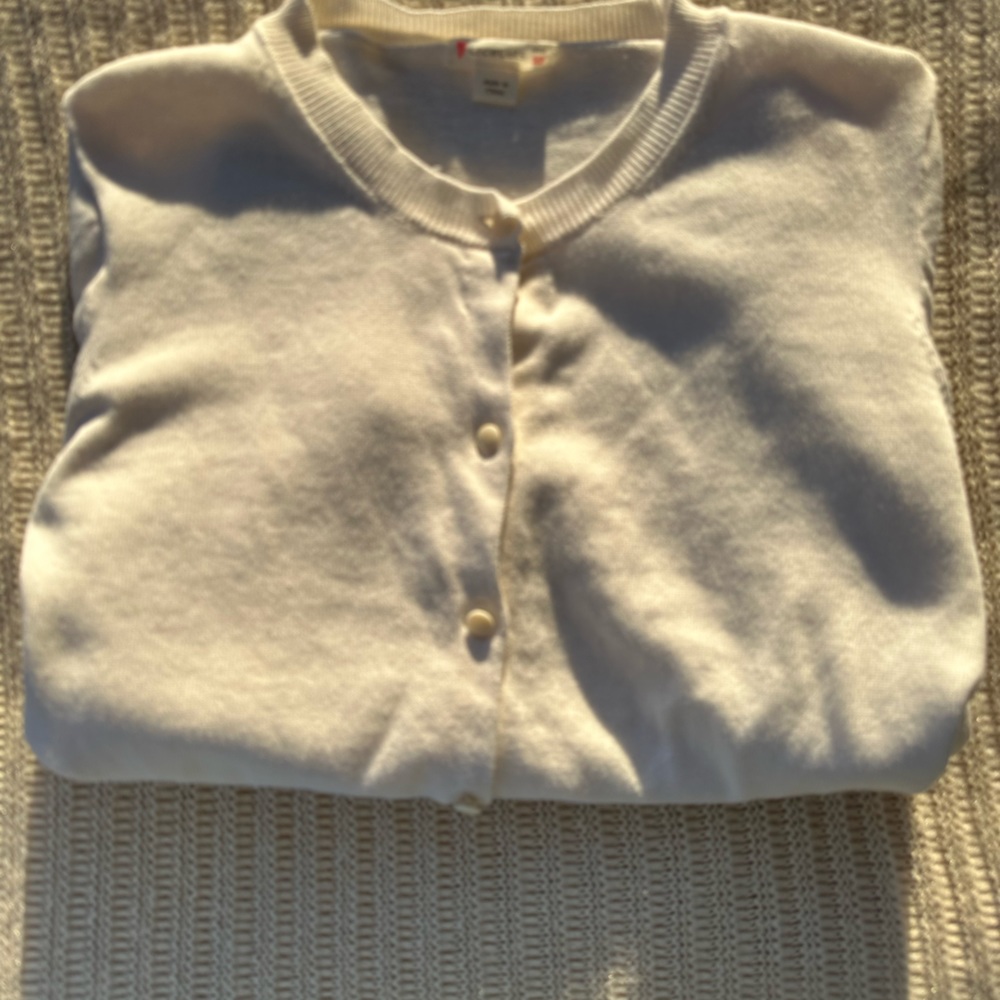 Crewcuts ivory cardigan. Excellent condition. Size 12.